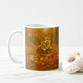 Corgi-Blatt-Sprung Kaffeetasse