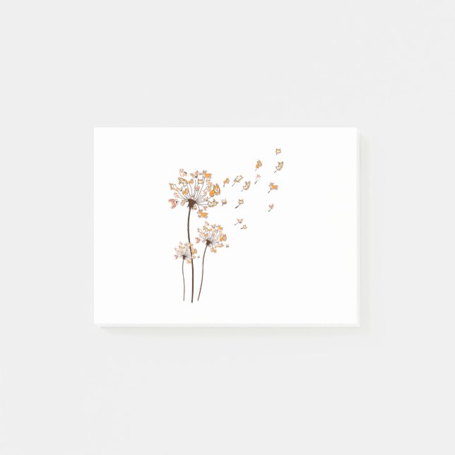 Corgi Blume Fly Dandelion Niedlich Dog Lover Post-it Klebezettel (Vorderseite)