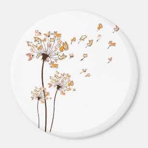 Corgi Blume Fly Dandelion Shirt Niedlich Hund Love Magnet