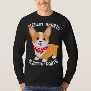 Corgi Breakin Hearts Blastin Furzen Valentinstag T-Shirt