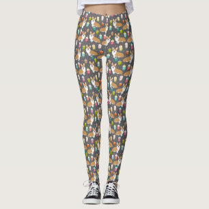 Corgi Bubble Tea Leggings - niedlicher Hund kawaii