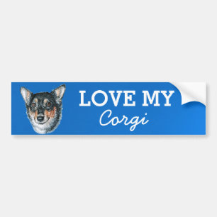 Corgi Bumper Sticker Autoaufkleber