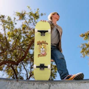 CORGI CAFFEINE FÜHLT! SKATEBOARD