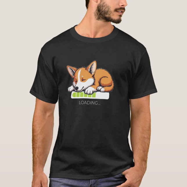 Corgi Cardigan Welsh Pembroke Corgie Loading T-Shirt (Vorderseite)