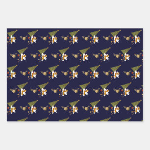 Corgi Christmas Angel - Santa Paws Gift Tags Geschenkpapier Set