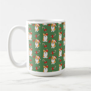 Corgi Christmas Candy Cane Pattern Kaffeetasse