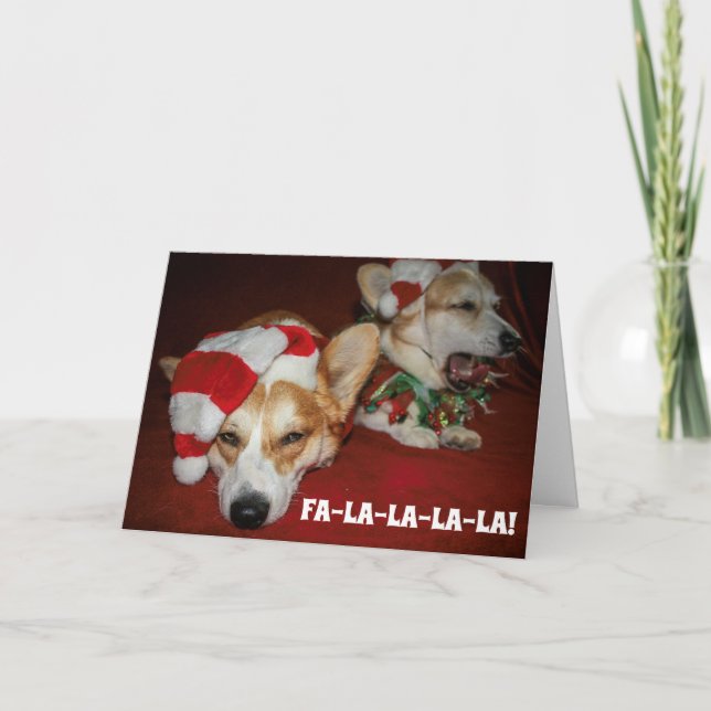 Corgi Christmas Card Karte (Vorderseite)
