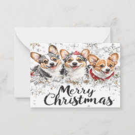 Corgi Christmas Cards Mitteilungskarte