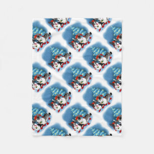 CORGI CHRISTMAS FLEECEDECKE