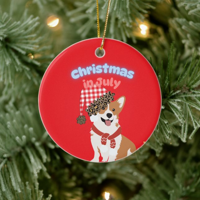 Corgi Christmas in July Ornament (Baum)