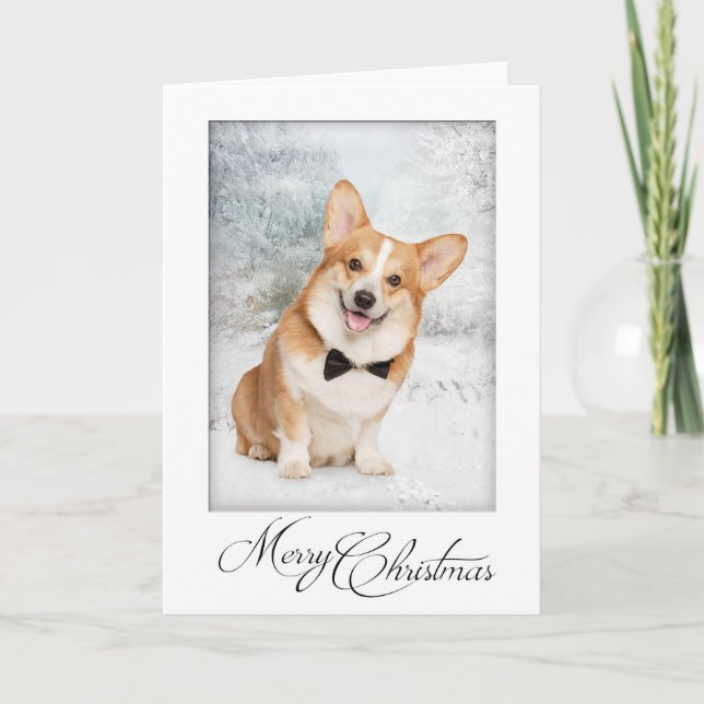 Corgi Christmas Karte (Vorderseite)