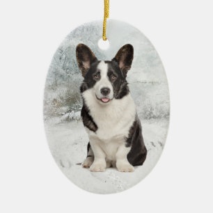 Corgi Christmas Keramik Ornament