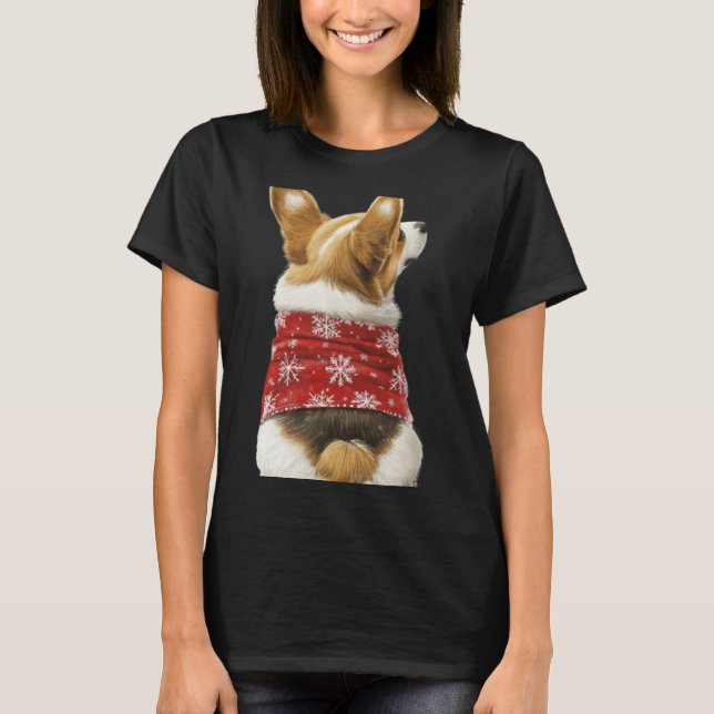 Corgi Christmas Lights Dog Lover Xmas Pajama Pullo T-Shirt (Vorderseite)