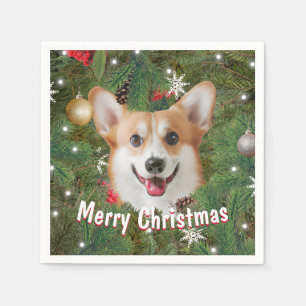 Corgi Christmas Serviette