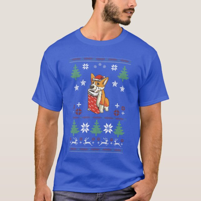 Corgi Christmas Strumpf Corgi Lover Christmas gir T-Shirt (Vorderseite)