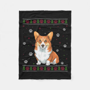 Corgi Christmas Sweater Xmas Haustier Hund Lover Fleecedecke