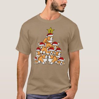 Corgi Christmas Tree Niedliche Weihnachtsbaumtiere T-Shirt