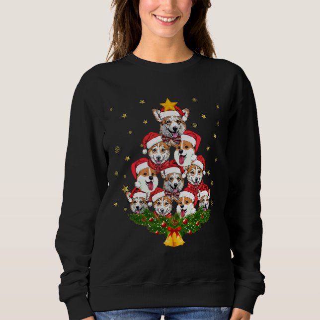 Corgi Christmas Tree Sweatshirt (Vorderseite)