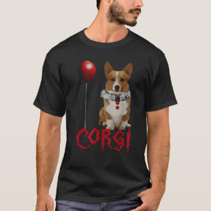 Corgi Clown Süßer Hund Fell Welpe Haustier Ballon T-Shirt