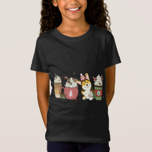 Corgi Coffee Latte Winter Christmas Dog Mama Holid T-Shirt