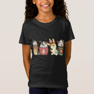 Corgi Coffee Latte Winter Christmas Dog Mama Holid T-Shirt