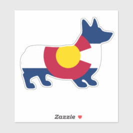 Corgi Colorado Flag Aufkleber