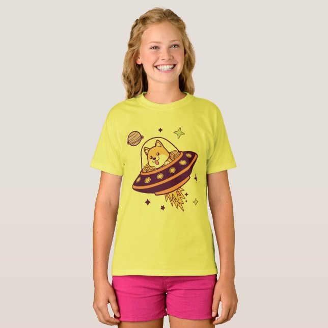 Corgi Commander and the Ramen Rocket T-Shirt (Vorne ganz)