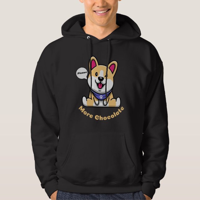 Corgi Cool T-Shirt Hoodie (Vorderseite)