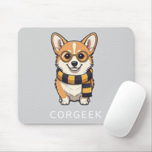Corgi Corgeek auf Light Gray   Hund Lover Geschenk Mousepad