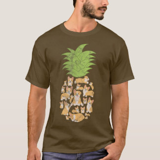Corgi Corgis Ananas Hund Lover gestört T-Shirt