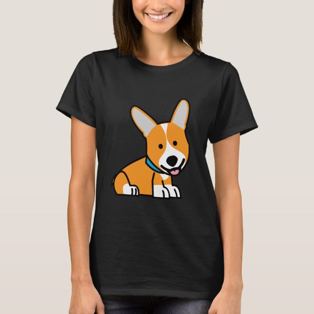 Corgi Corgis Hündchen Hündchen glücklich Pembroke  T-Shirt (Vorderseite)
