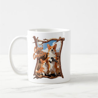Corgi Country – Funny Corgi Tee, Rustic Americana Kaffeetasse