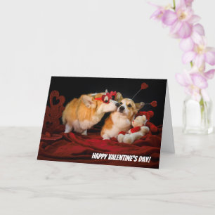 Corgi Couple Valentine card Karte