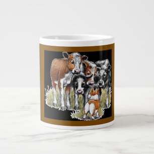 Corgi & Cow Friends Jumbo-Tasse