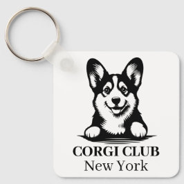 Corgi Custom Club Theme Schlüsselanhänger