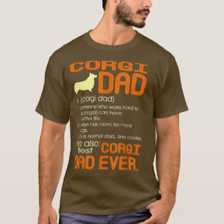 Corgi Dad Definition Best Corgi Dad Ever Fathers D T-Shirt