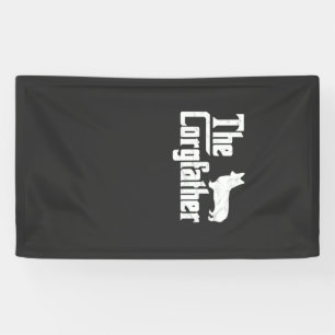 Corgi Dad der Corgfather Lustiges Corgi Liebhaber  Banner