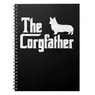 Corgi Dad der Corgfather Lustiges Corgi Liebhaber Notizblock