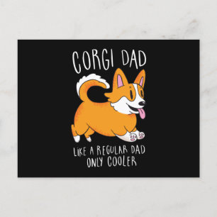 Corgi dad postkarte