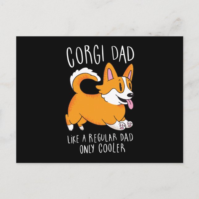 Corgi dad postkarte (Vorderseite)