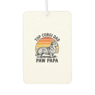 Corgi-Daddy-Shirt Vintage-Sonnenuntergang-Hund-Pap Autolufterfrischer