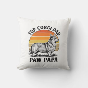 Corgi-Daddy-Shirt Vintage-Sonnenuntergang-Hund-Pap Kissen