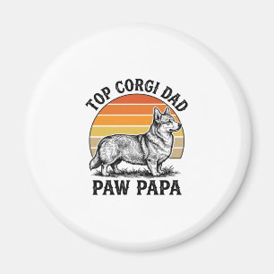 Corgi-Daddy-Shirt Vintage-Sonnenuntergang-Hund-Pap Magnet