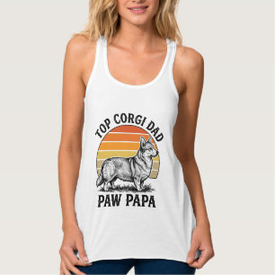 Corgi-Daddy-Shirt Vintage-Sonnenuntergang-Hund-Pap Tank Top