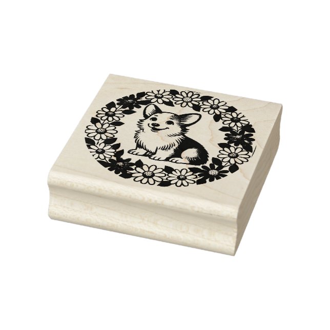Corgi Daisy Gummistempel (Stempel)