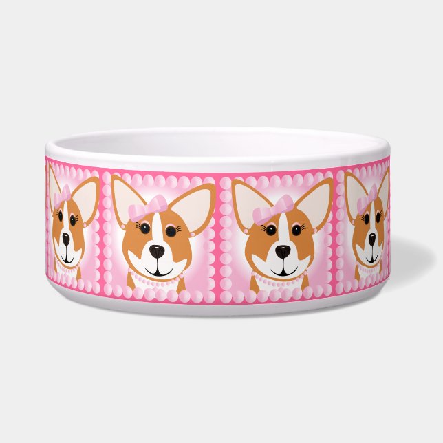 Corgi-Dame Dog Bowl Napf (Vorderseite)