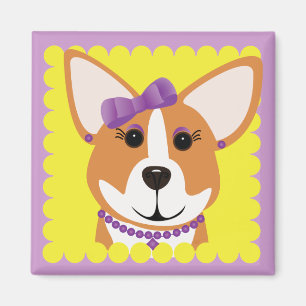 Corgi-Dame Magnet