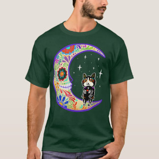 Corgi Dia de Los Muertos Skeleton Sugar Skull T-Sh T-Shirt
