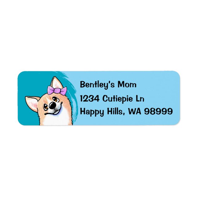 Corgi Dog Address Labels (Vorne)