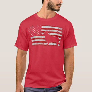 Corgi Dog American USA Flag 4. Juli Men Corgi T-Shirt
